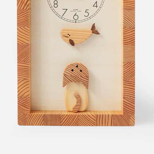 Horloge Chat et Baleine