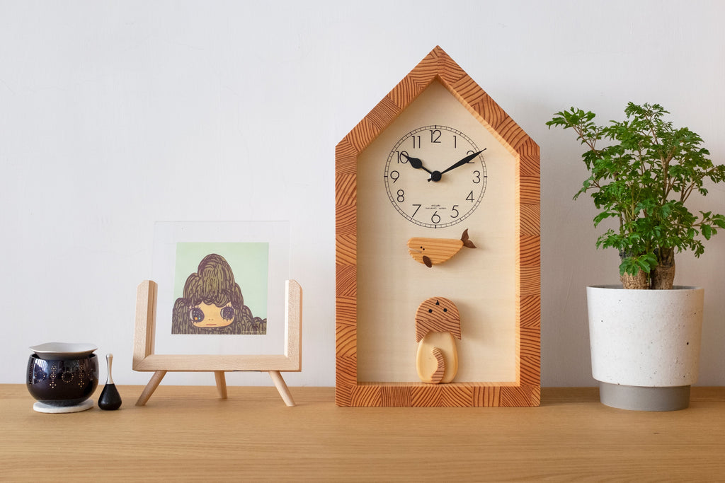 Horloge Chat et Baleine