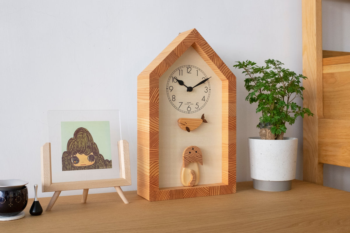 Horloge Chat et Baleine
