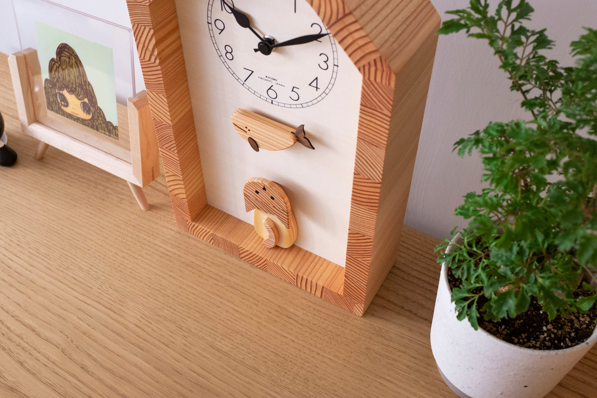 Horloge Chat et Baleine