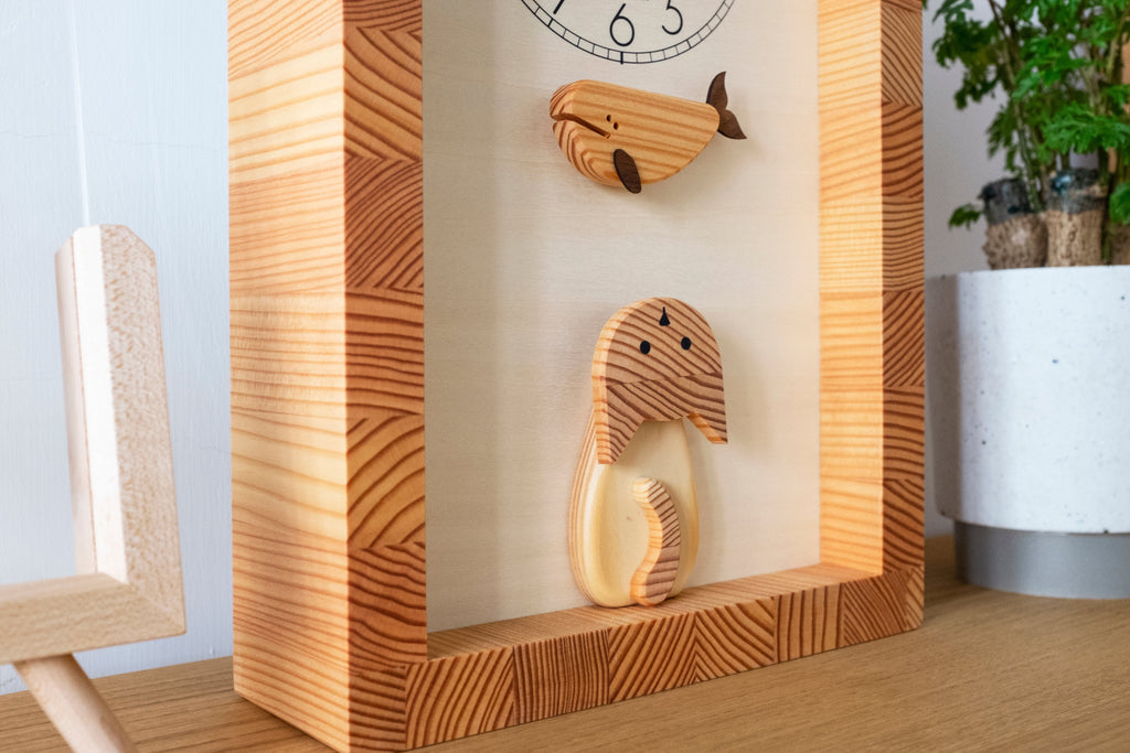 Horloge Chat et Baleine