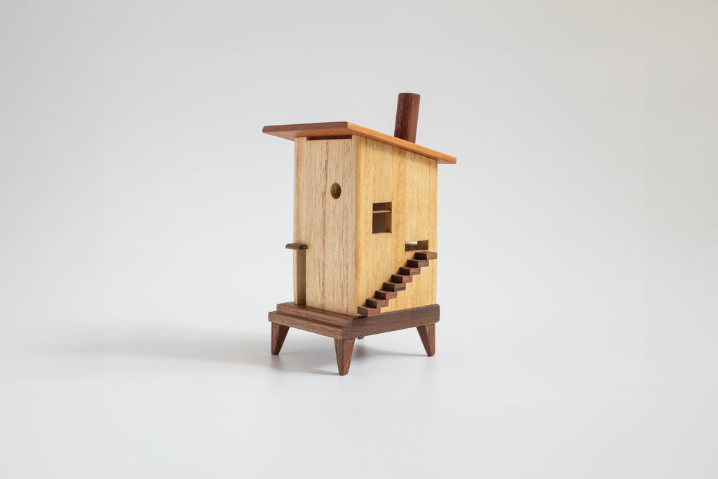 Mini-chalet écossais en bois avec éclairage LED