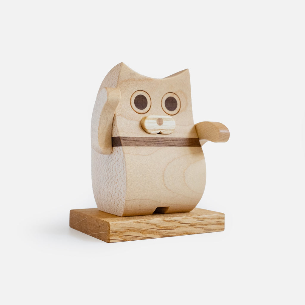 Figurine Maneki Neko en bois