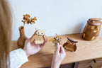 Figurine Chouette Familiale en Bois