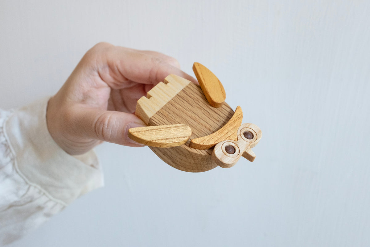 Figurine Chouette Familiale en Bois