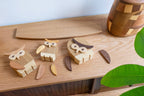 Figurine Chouette Familiale en Bois