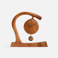 Horloge de table à pendule en bois fabriquée à la main