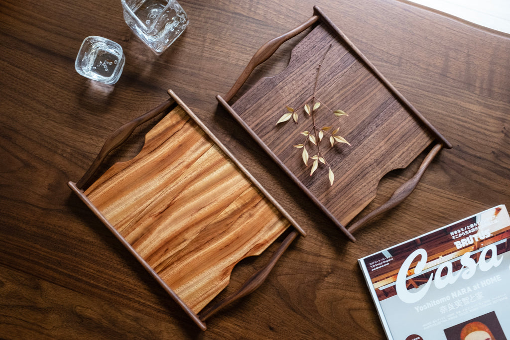 Plateau en bois artisanal
