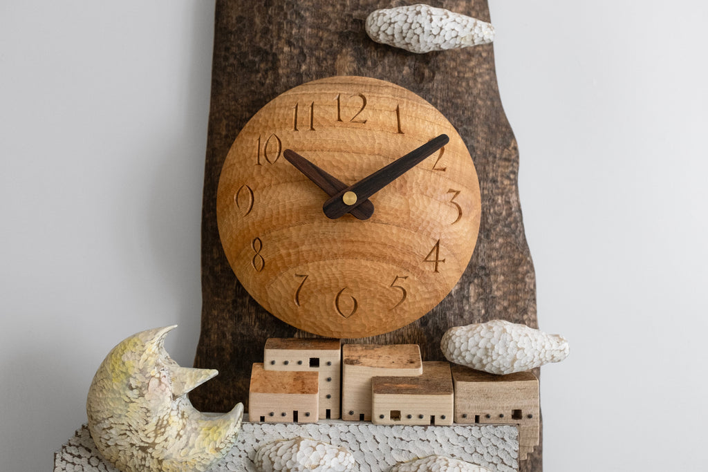 Sculpture murale architecturale multicouche en bois "Au-delà du ciel nocturne"