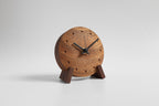 Horloge de table en bois de monkeypod