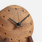 Horloge de table en bois de monkeypod