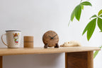 Horloge de table en bois de monkeypod