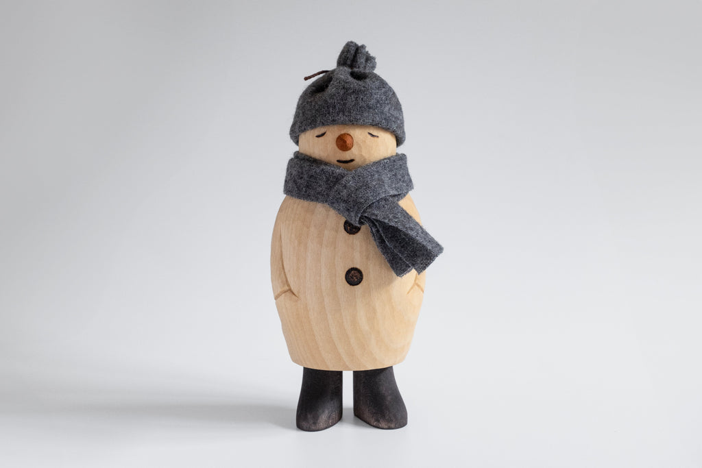 Ornement bonhomme de neige gris