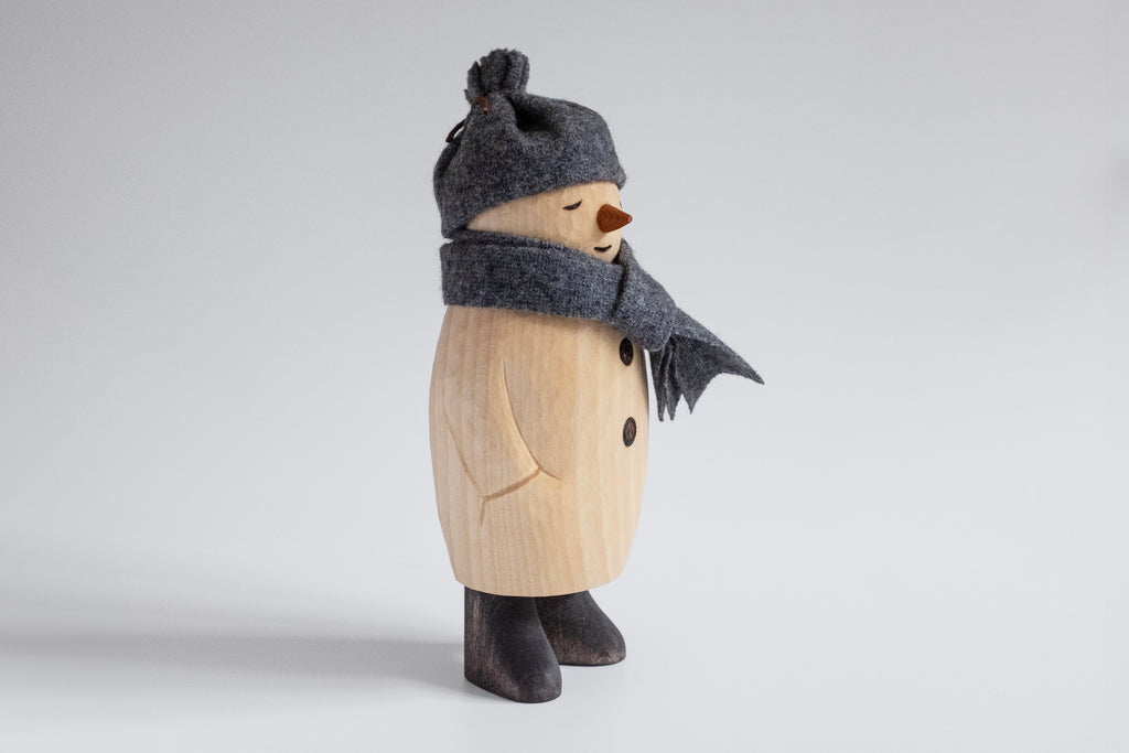 Ornement bonhomme de neige gris