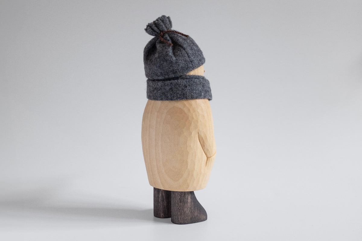 Ornement bonhomme de neige gris