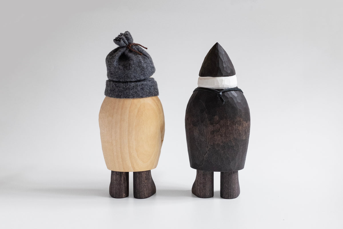 Ornement bonhomme de neige gris