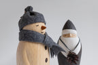 Ornement bonhomme de neige gris