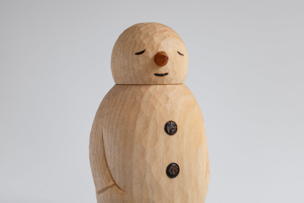 Ornement bonhomme de neige gris