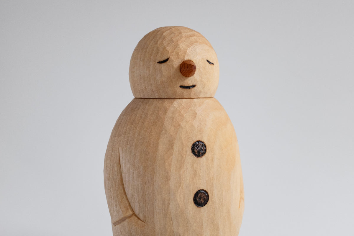 Ornement bonhomme de neige gris
