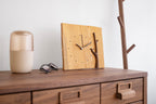 Horloge en bois faite main - Arbre et oiseau