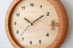Horloge pendule en bois sculpté main Oiseau