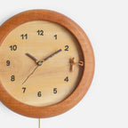 Horloge pendule en bois sculpté main Oiseau