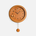 Horloge Pendule en Bois Faite Main Forêt