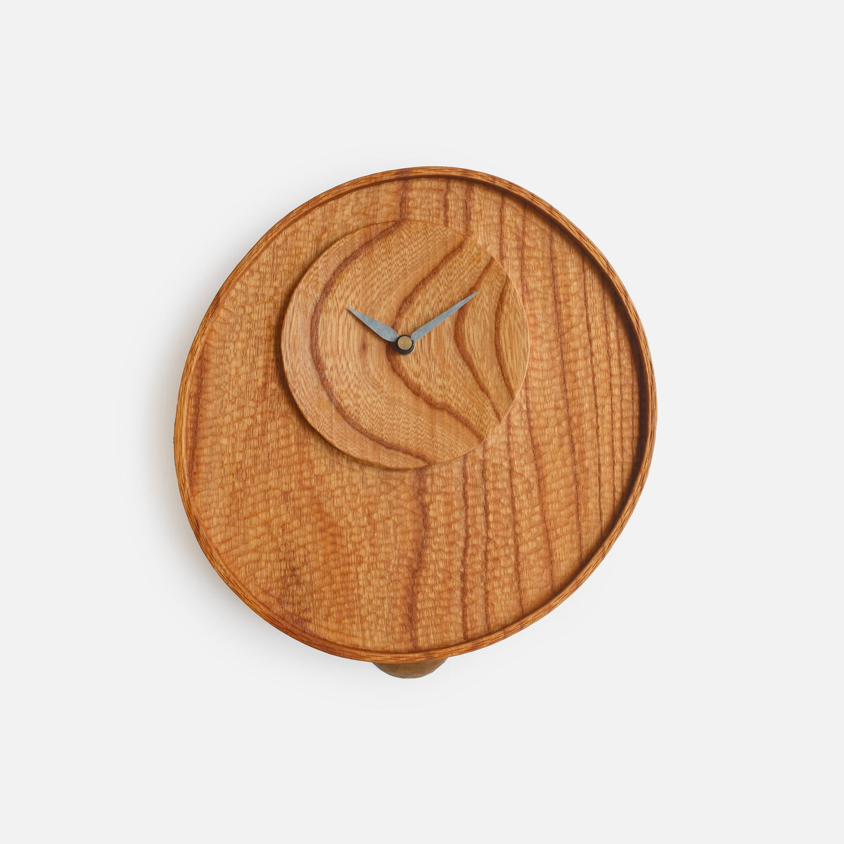 Horloge Pendule en Bois Faite à la Main Cercle Irrégulier