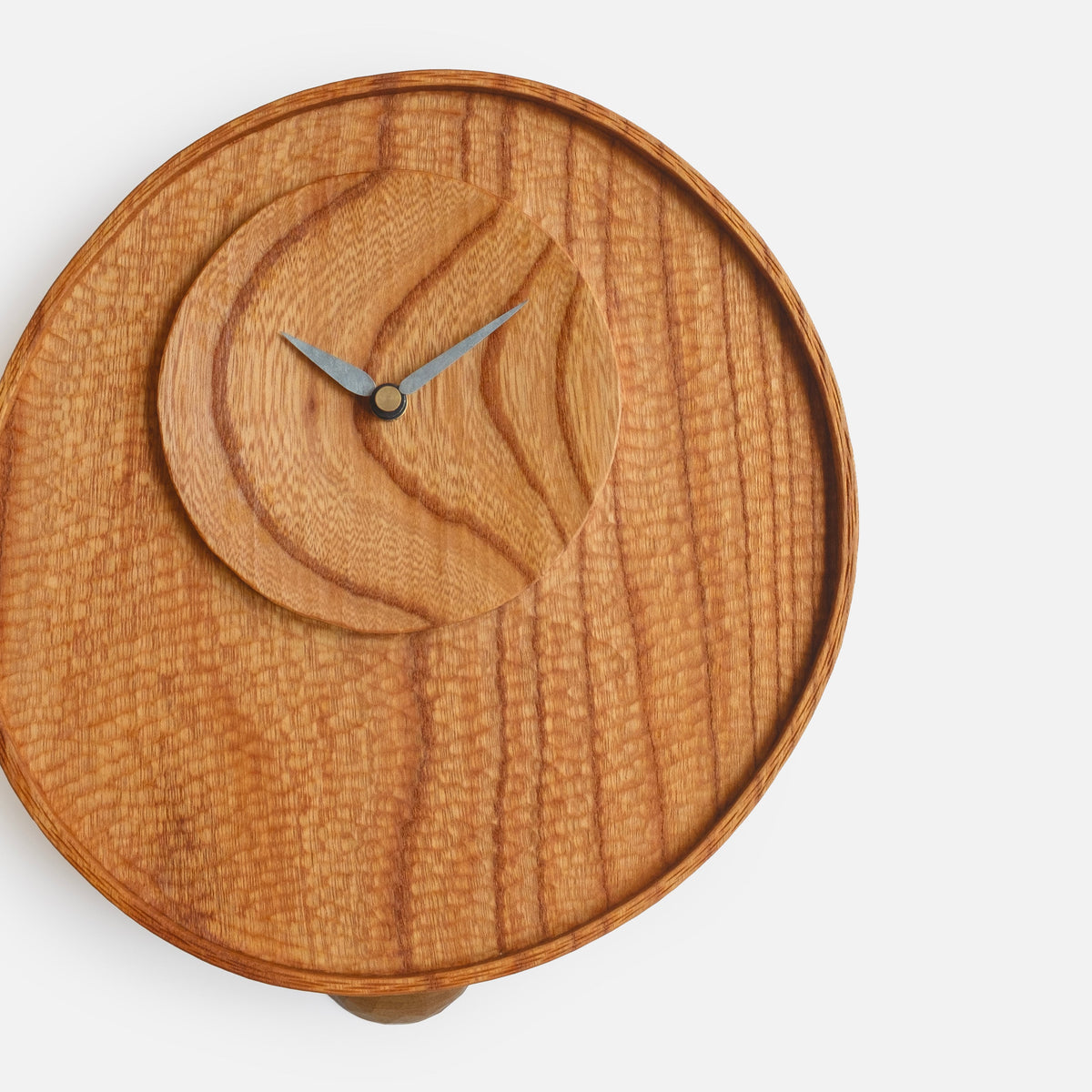 Horloge Pendule en Bois Faite à la Main Cercle Irrégulier