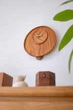 Horloge Pendule en Bois Faite à la Main Cercle Irrégulier