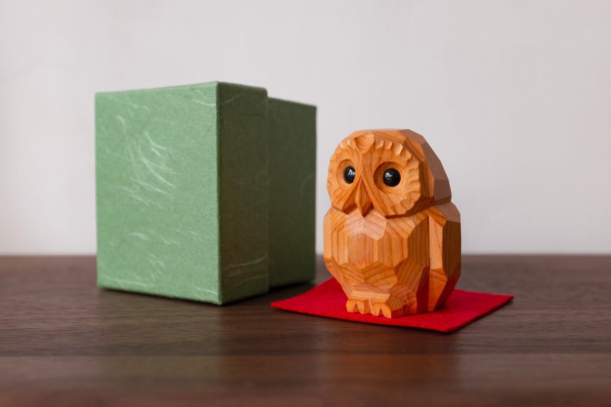 Mini-ornement Hibou Anneau d'arbre