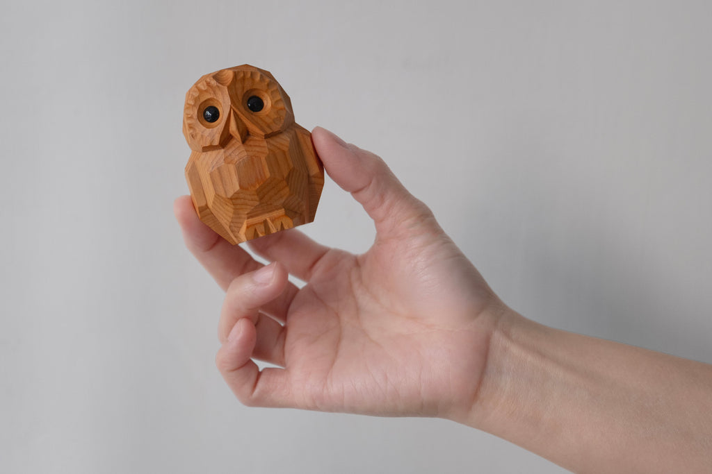 Mini-ornement Hibou Anneau d'arbre
