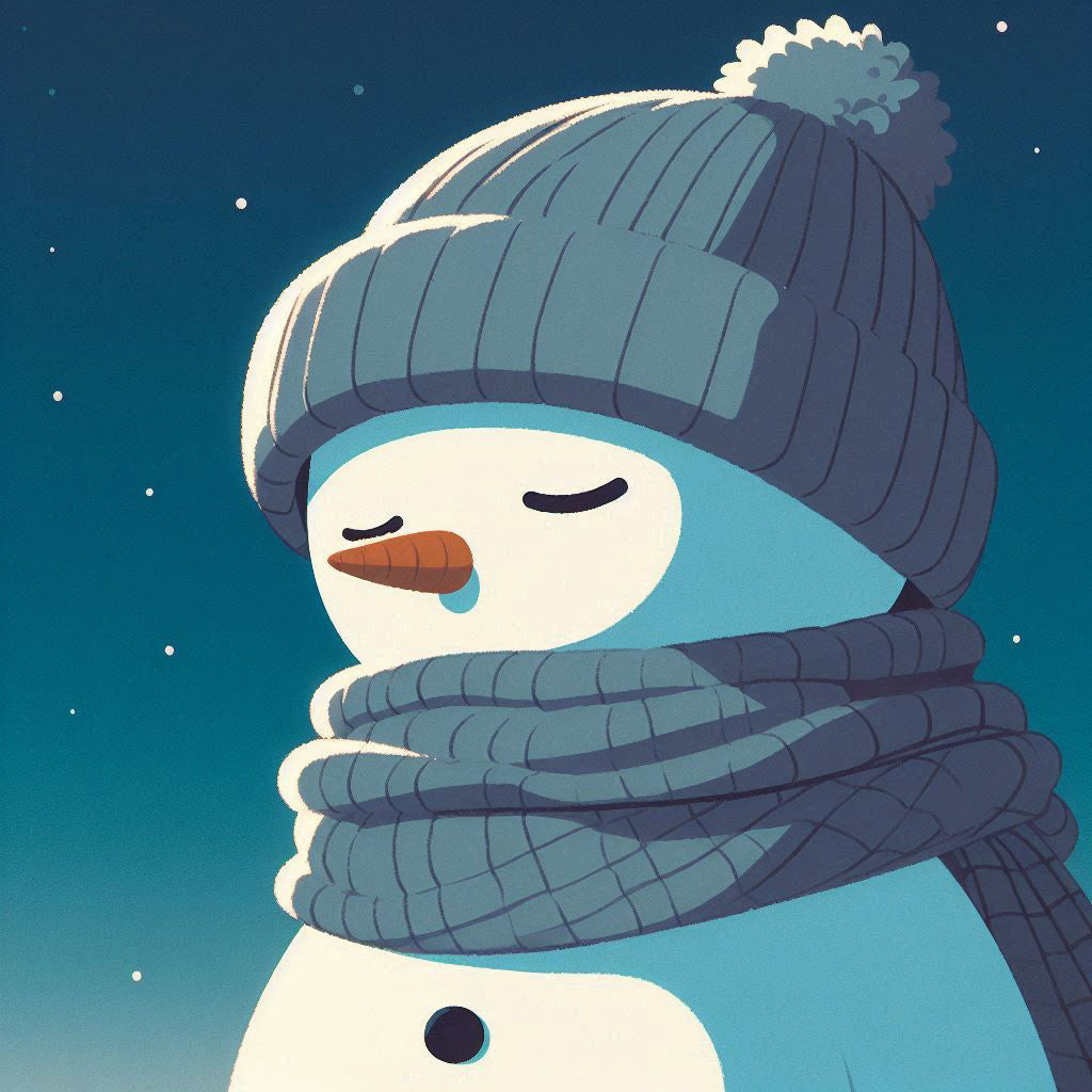Ornement bonhomme de neige gris