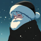 Décoration noire Père Noël