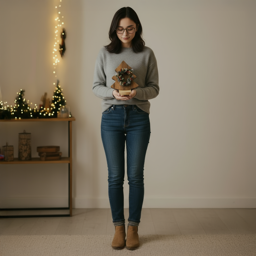 Ornement de sapin de Noël "Murmure joyeux"