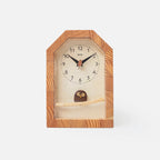horloge hibou en bois
