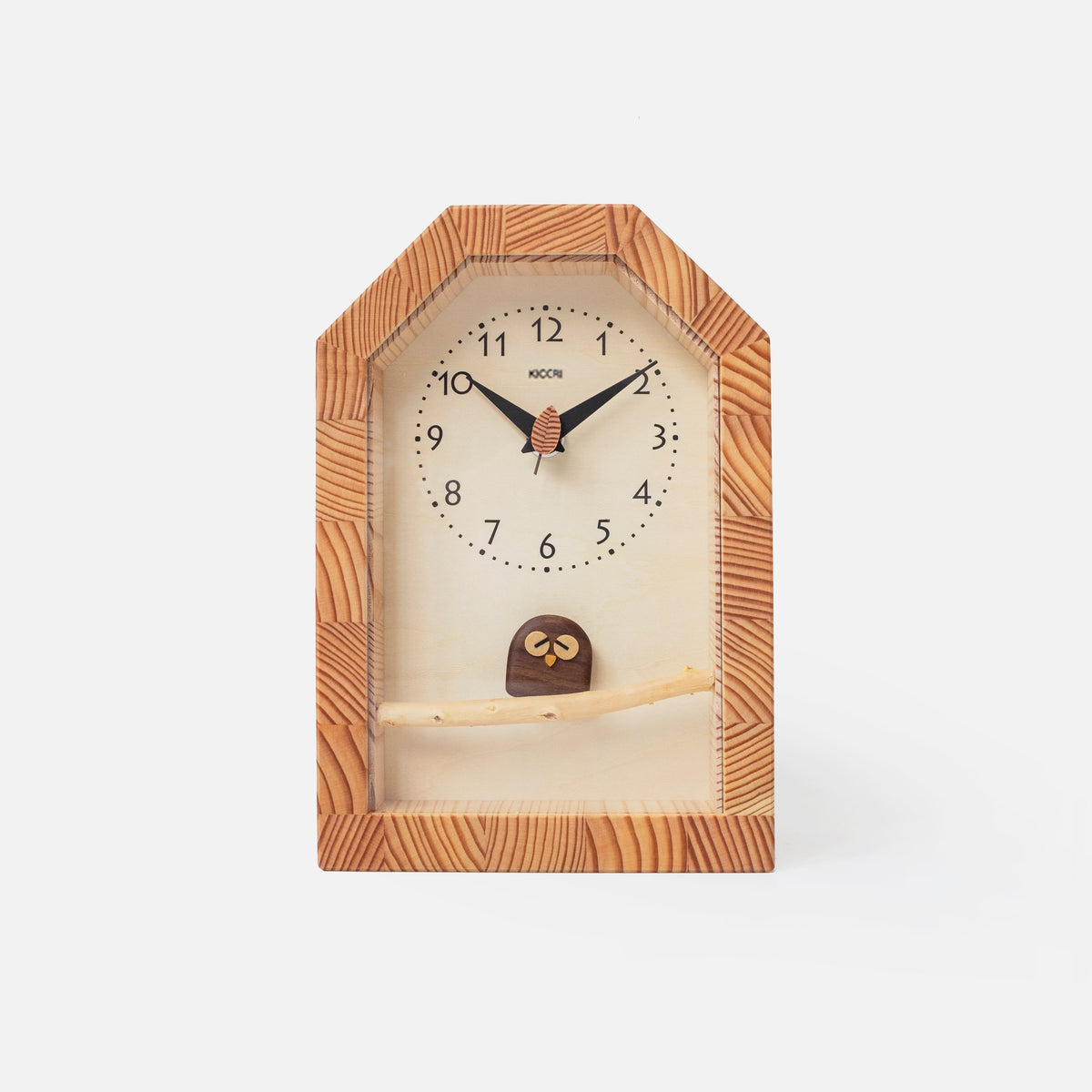 horloge hibou en bois