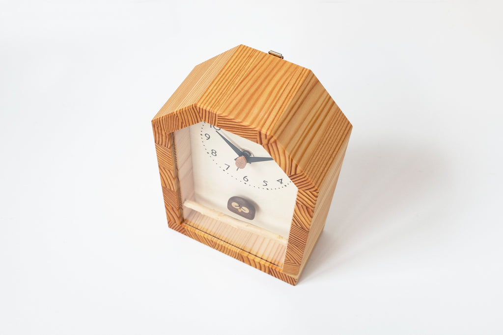 horloge hibou en bois