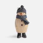 Ornement bonhomme de neige gris