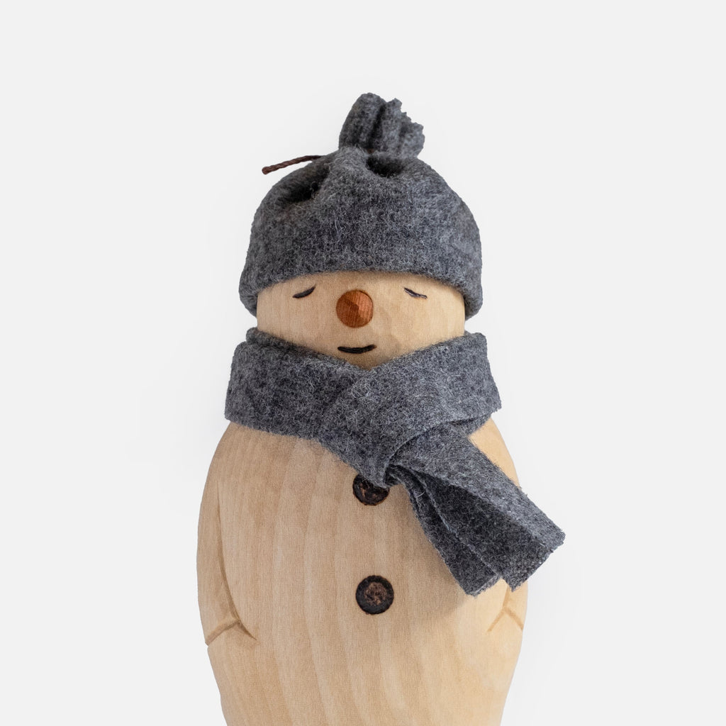 Ornement bonhomme de neige gris