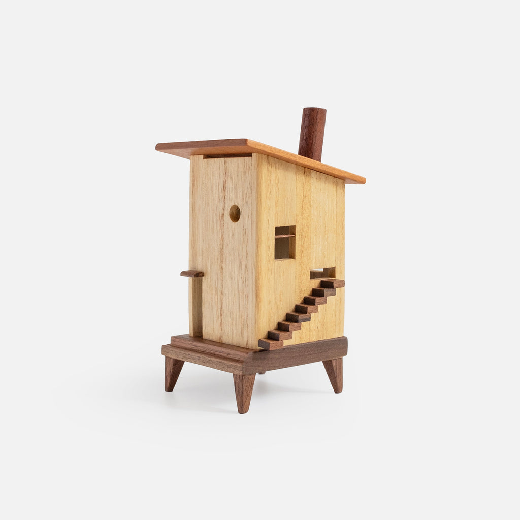 Mini-chalet écossais en bois avec éclairage LED