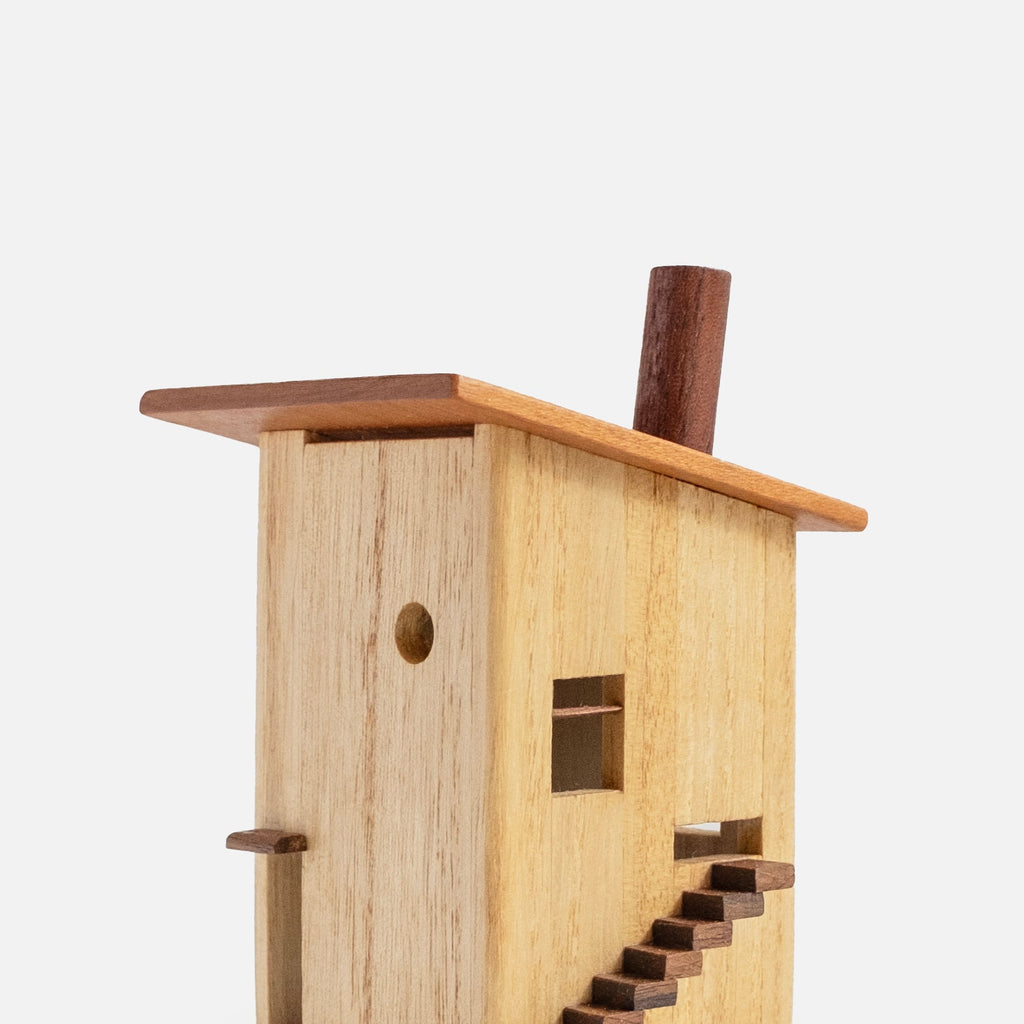 Mini-chalet écossais en bois avec éclairage LED