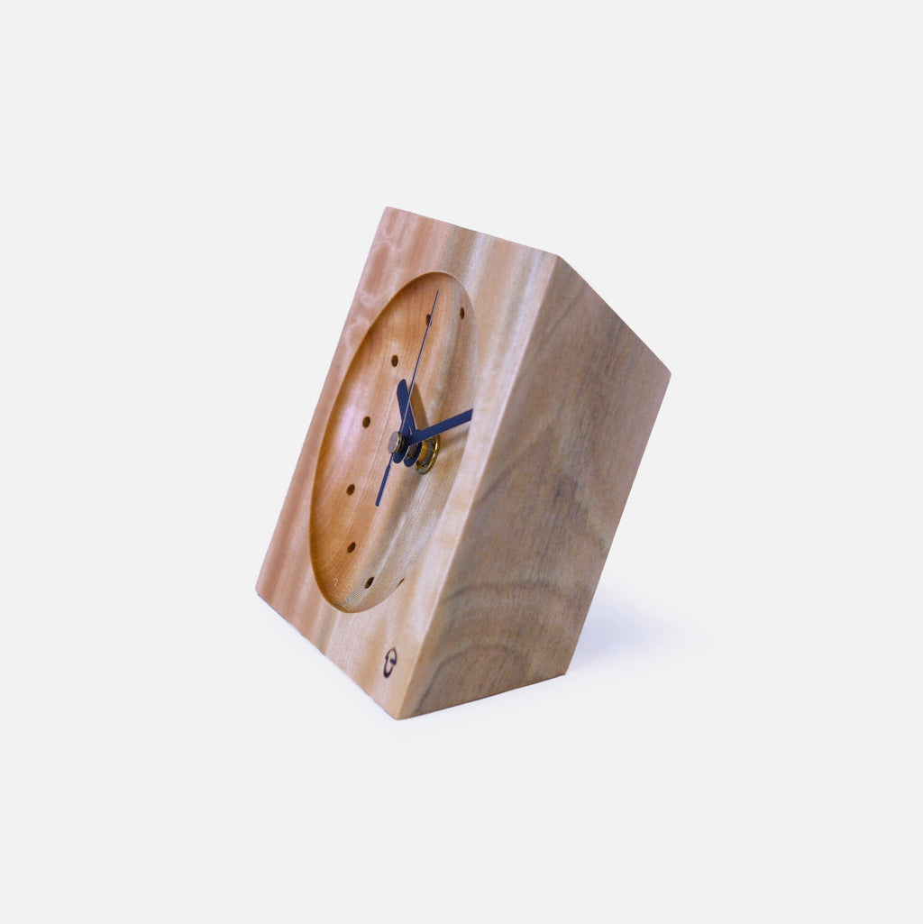 Horloge de bureau effet bois