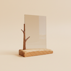 Wooden Photo Frame beige background