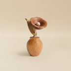 Wooden Poppy beige background