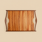 Wooden Tray beige background